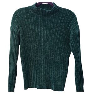 🌺 Super Soft Alpine Green Chenille Ribbed Long Sleeve Sweater Women’s  Size XL